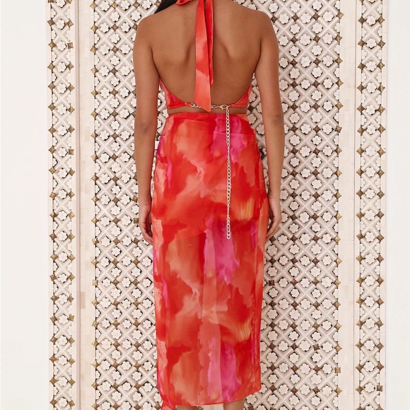 MIDI DRESS ORANGE - Picture 4 of 4